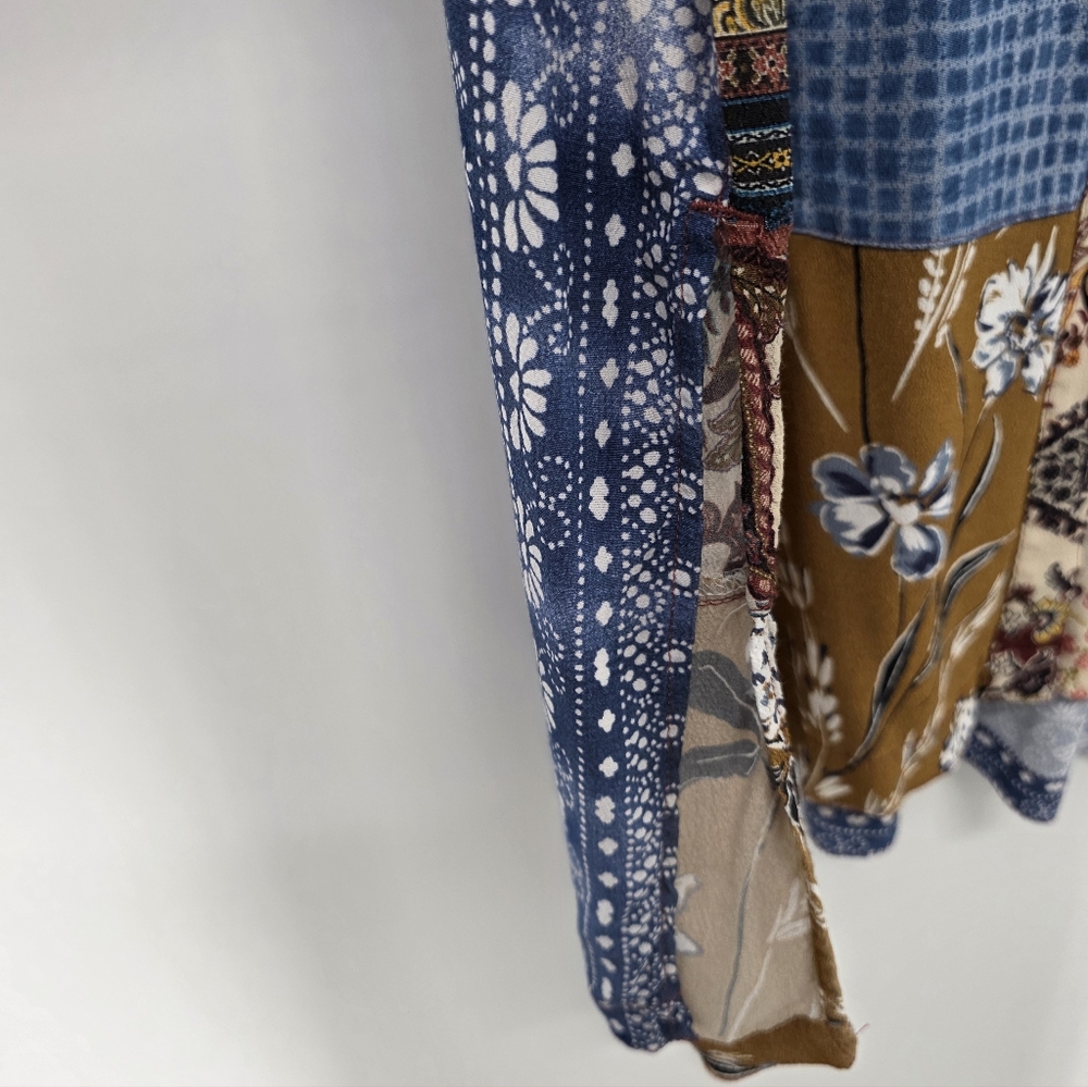 John Mark Floral Patchwork Button Front Convertib… - image 6